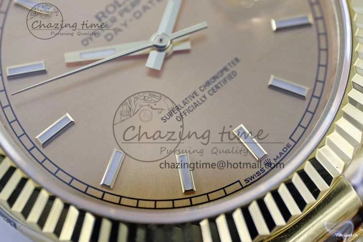 Bracelet YG 40mm Steel 904L 1:1 on YG TWF Dial Edition A2836 Best Crystal Date YG Day 0311